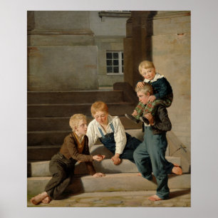 Poster Jouer des dés devant Christiansborg