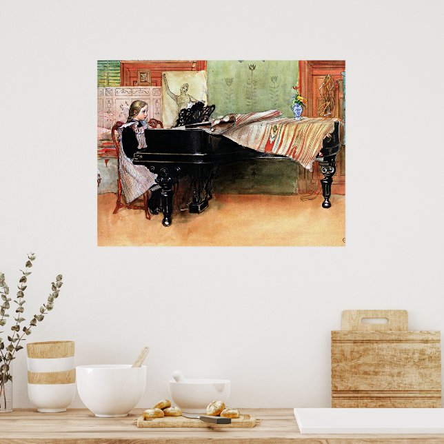 Poster Jouer des échelles, peinture d'art, (Cuisine)