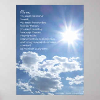 Poster Jouer en toute sécurité peut être dangereux...Insp