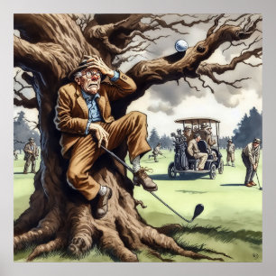 Poster Jouer là où il est - Golf Art Print