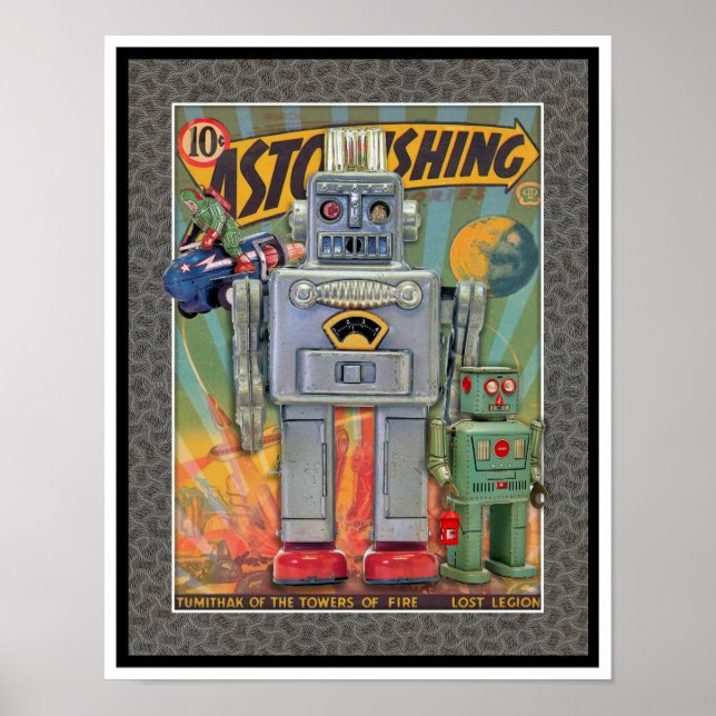 POSTER JOUETS SPATIAUX RÉTRO MCM IMPRIMÉS (Devant)