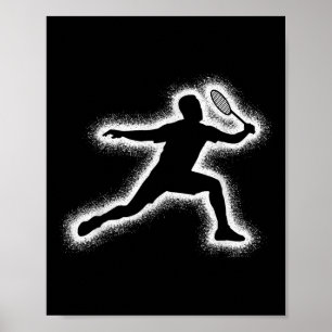 Poster Joueur Badminton Navette Garçons Enfants Badminton