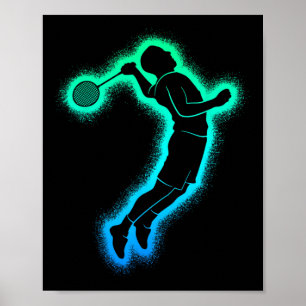 Poster Joueur Badminton Shutter Kids Hommes Badminton Boy
