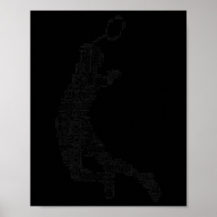 Poster Joueur de badminton hommes femmes Badminton