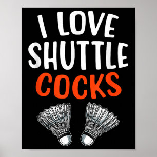 Poster Joueur de badminton sarcastique jeu match humour b
