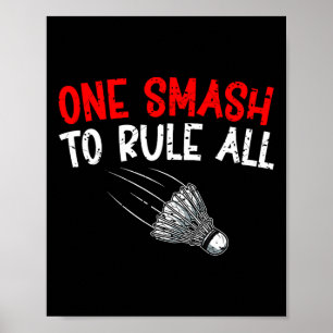 Poster Joueur de Badminton Sarcastique Match Humour Plais