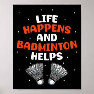 Poster Joueur de Badminton Sarcastique Match Humour Plais