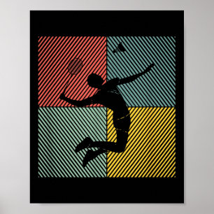 Poster Joueur de badminton Shuttle Badminton