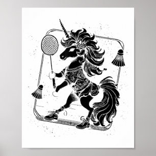 Poster Joueur de badminton volant