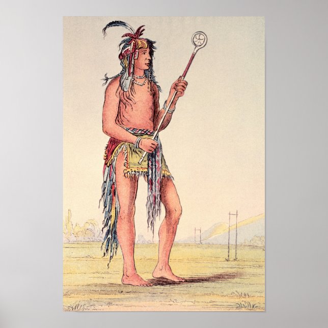Poster Joueur de balle sioux Ah-No-Je-Nange (Devant)