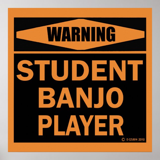 Poster Joueur de banjo étudiant (Devant)