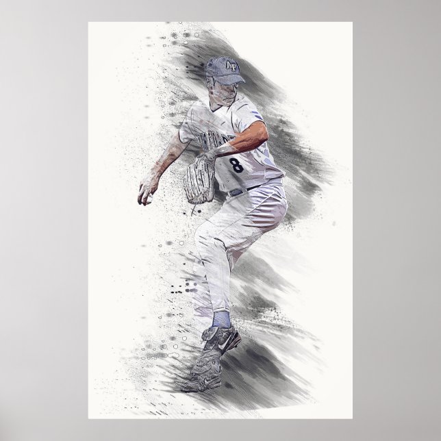 Poster Joueur de baseball (Devant)