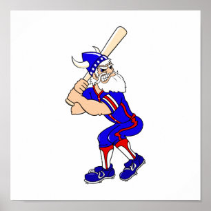 Poster Joueur de baseball de Viking