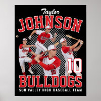 Joueur de baseball Photo personnalisée Bootleg rét