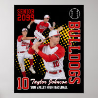 Joueur de baseball senior Collage de photos person
