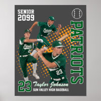 Joueur de baseball senior Collage de photos person