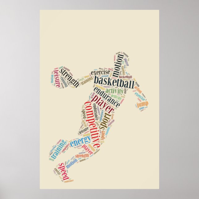 Poster Joueur de basket-ball (Devant)