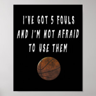 Poster Joueur de basket-ball amusant Trash Talking Tee - 