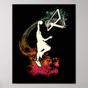 Poster Joueur de basket-ball boy VINTAGE Dunk