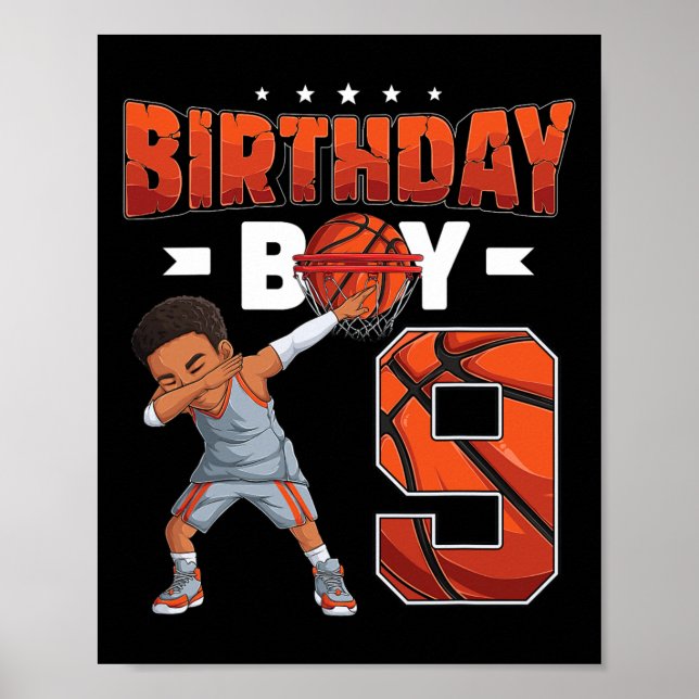 Poster Joueur de basket-ball en basketball 9 ans Garçon 9 (Devant)