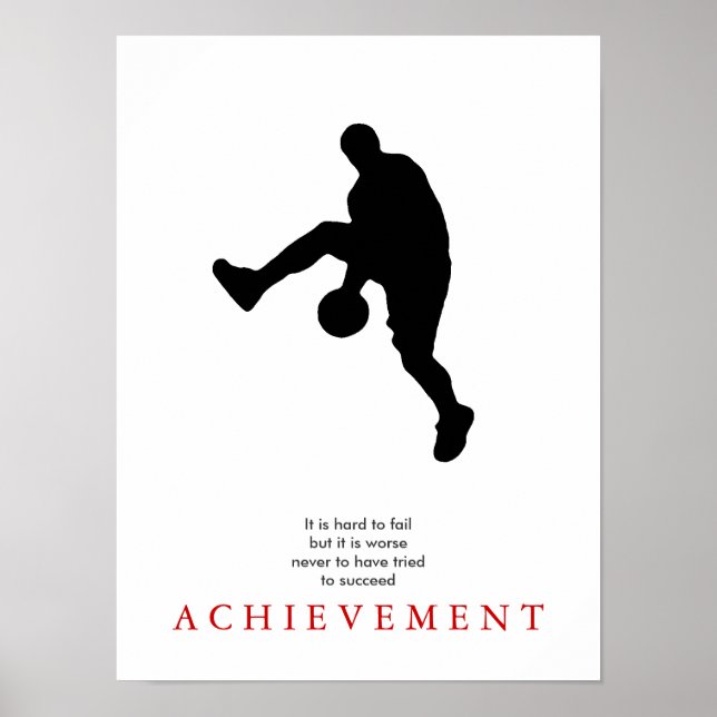 Poster Joueur de basket-ball Motivation (Devant)