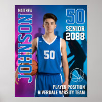 Joueur de basket-ball senior Photo personnalisée S