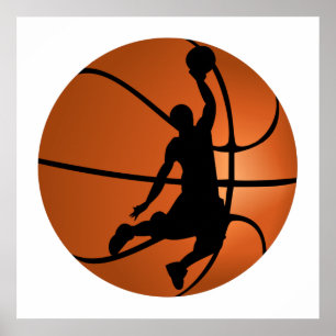Poster Joueur de basket-ball Slam Dunk