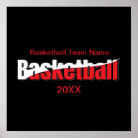 Joueur de basket-ball Swish Abstrait - Word Art