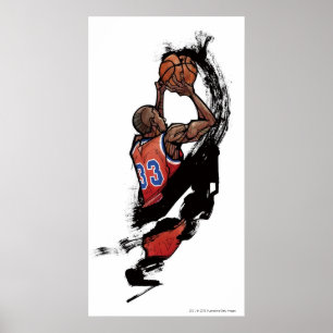 Poster Joueur de basket-ball tenant une balle