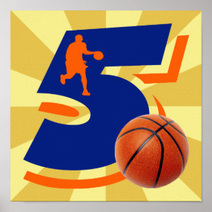 Poster Joueur de basket du numéro 5
