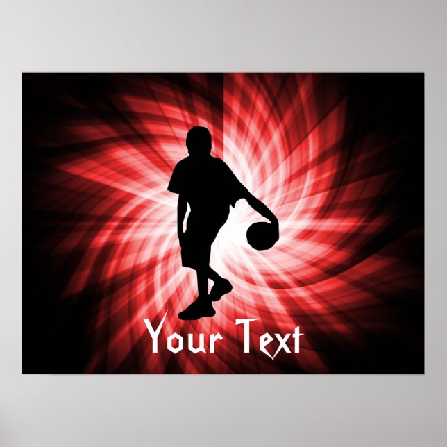 Poster Joueur De Basket; Rouge (Devant)