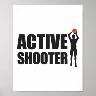 Poster Joueur de basketball de tir actif Basketball actif