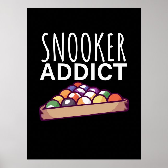 Poster Joueur de billard | Addict de snooker (Devant)