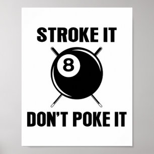 Poster Joueur de billard de billard Snooker Drôle Stroke 