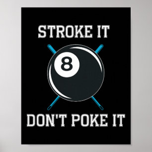 Poster Joueur de billard de billard Snooker Drôle Stroke 