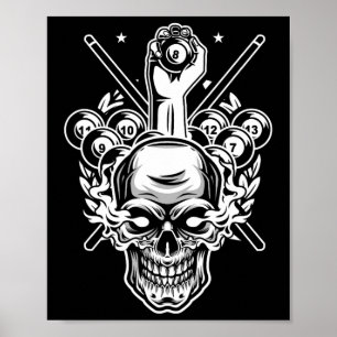 Poster Joueur de billard de poche génial Athlete Cue Sp