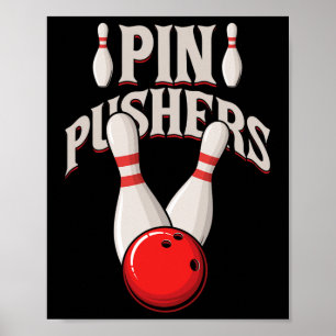 Poster Joueur de Bowling Pins Pin Ball