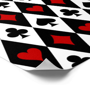 Poster Joueur de carte de Blackjack de jeu de hasard Casi