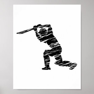 Poster Joueur de cricket 1