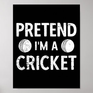 Poster Joueur de cricket Cricket Sport Vintage Cricket 8