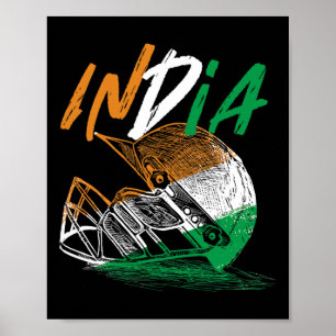 Poster Joueur de cricket de l'équipe de cricket d'Inde Cr