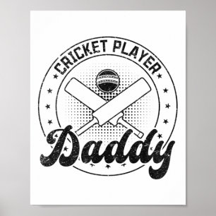 Poster Joueur de cricket Papa