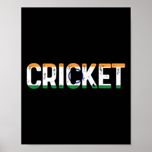 Poster Joueur de cricket sportif Inde Cricket