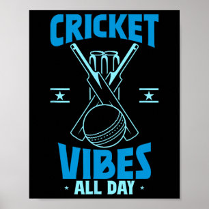 Poster Joueur de cricket Sports 