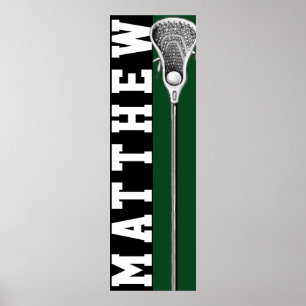 Poster Joueur de crosse vert