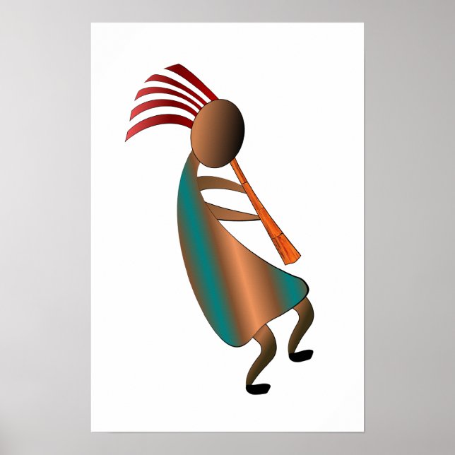 Poster Joueur de flute Kokopelli (Devant)