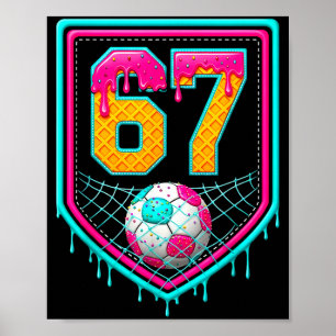 Poster Joueur de foot Drip Numéro 67 