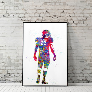 Poster Joueur de football américain