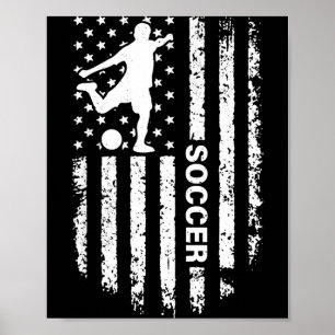 Poster Joueur de football américain drapeau américain Pat
