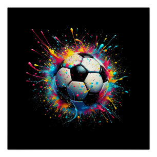 Poster Joueur De Football cool Sport Pour Garçons Hommes 